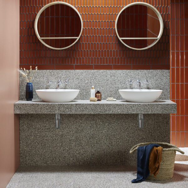 Kingfisher Glass Burnt Red and Terrazzo Marini